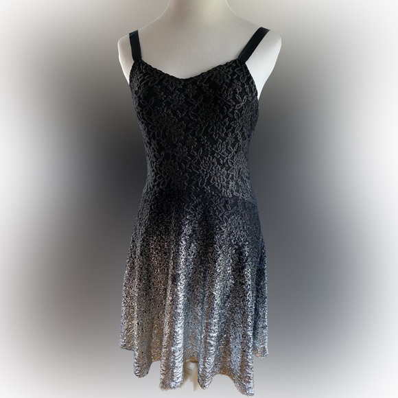 Free People Ombré Black & Silver Dress (S) - Picture 1 of 11